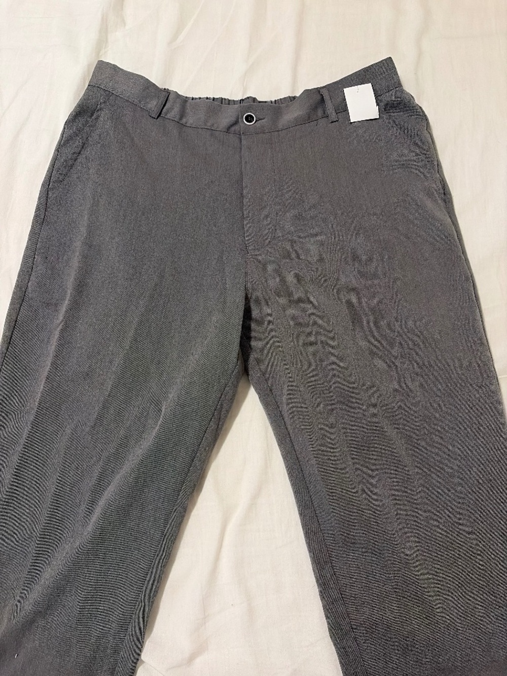 Grey office wide leg pants